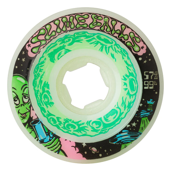 57mm Saucers 99a Slime Balls Skateboard Wheels