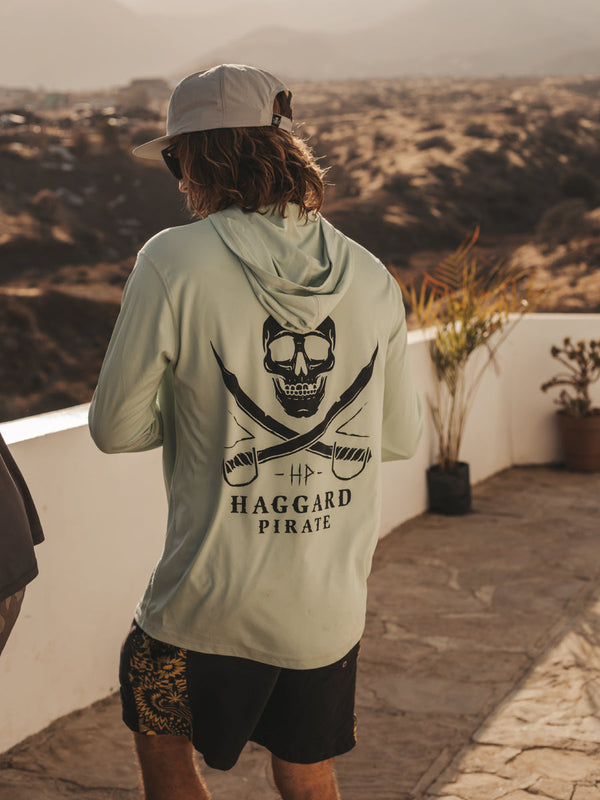 Skull Hooded L/S Sunshirt - Sage