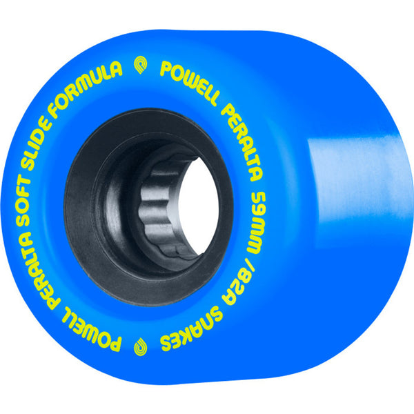 Powell Peralta Soft-Slides Skateboard Wheels 59mm 82a 4pk Blue
