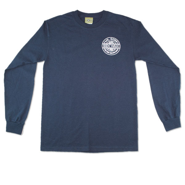 PINSTRIPE LONG SLEEVE - NAVY