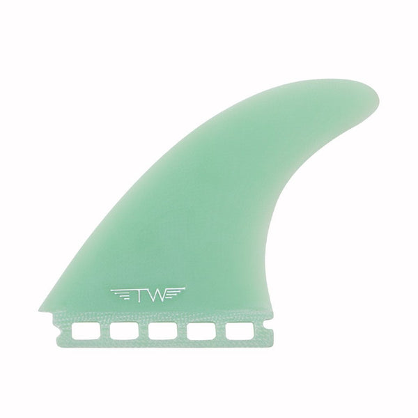TYLER WARREN 5 FIN GLASS TEAL