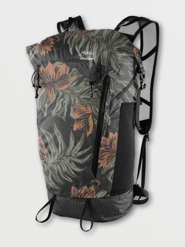VOLCOM X MATADOR FREERAIN22 WATERPROOF PACKABLE BACKPACK - RINSED BLACK