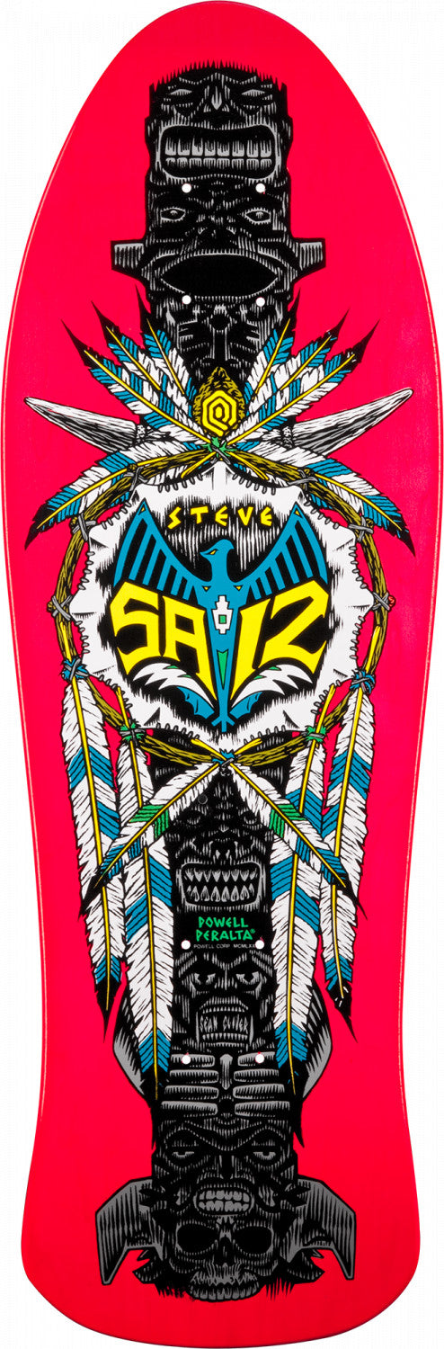 Powell Peralta Steve Saiz Totem Pink Skateboard Deck