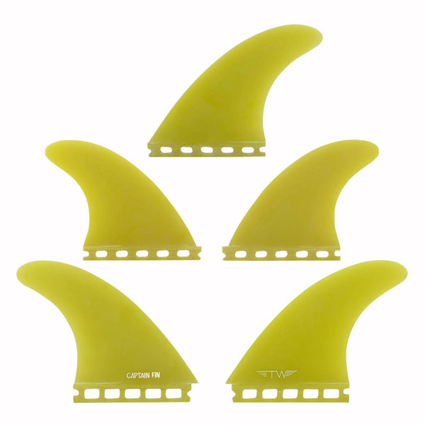 TYLER WARREN 5 FIN GLASS YELLOW