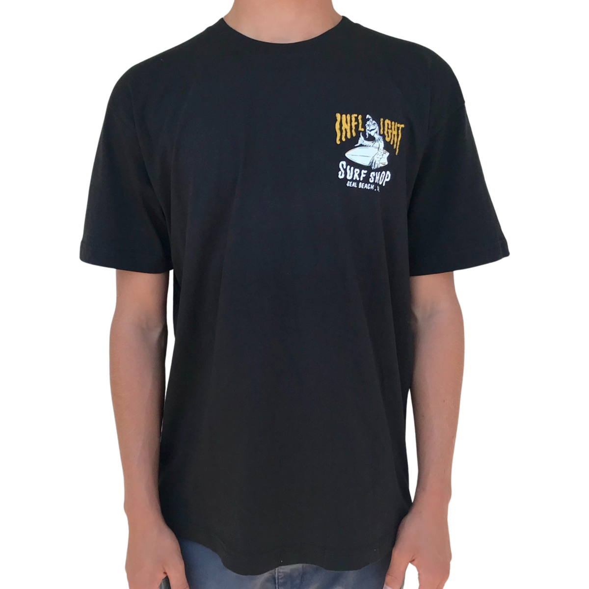CHICKEN JOE TEE - BLACK – Inflight Surf Shop