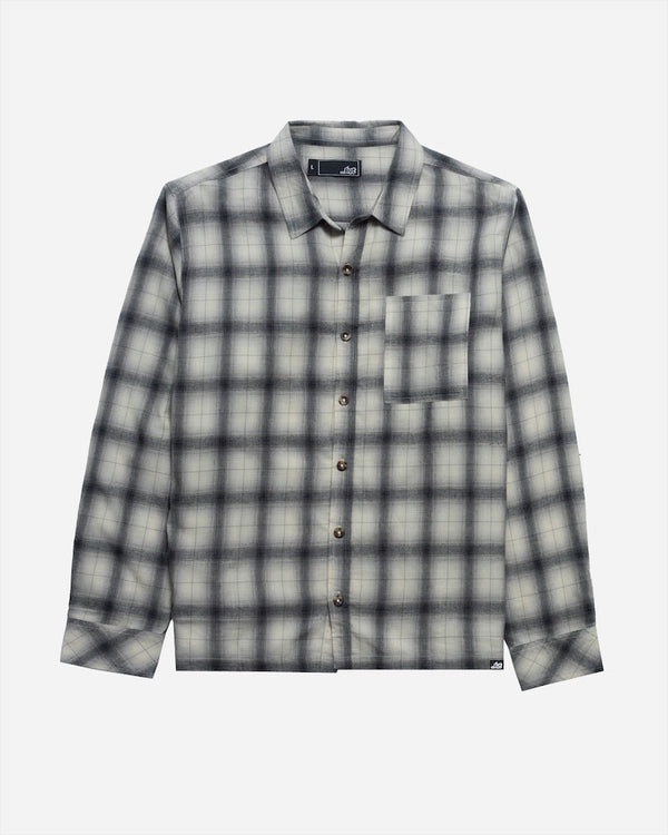 Rowdy Long Sleeve Woven Plaid Oatmeal