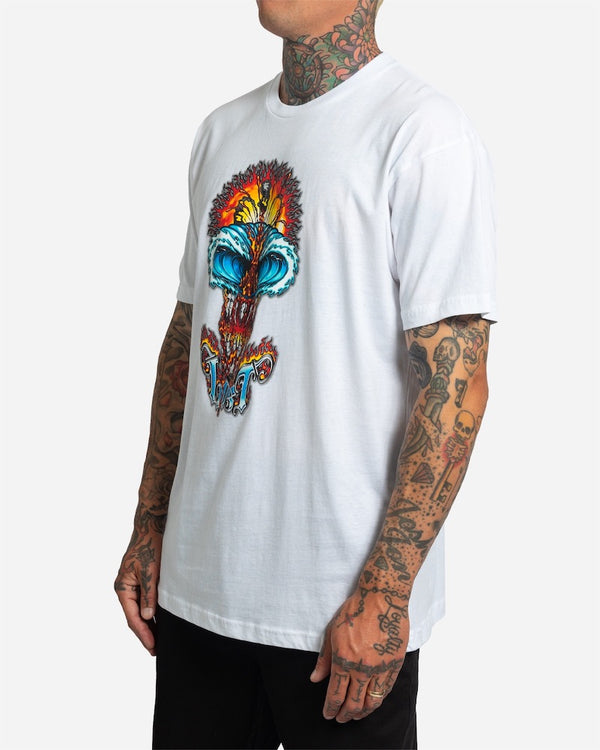 Wave Skull Tee White