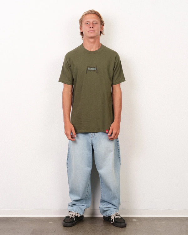Mayhem Big Block Tee Surplus Green