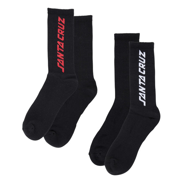 Solid Strip Mens Santa Cruz Socks X2 Pairs