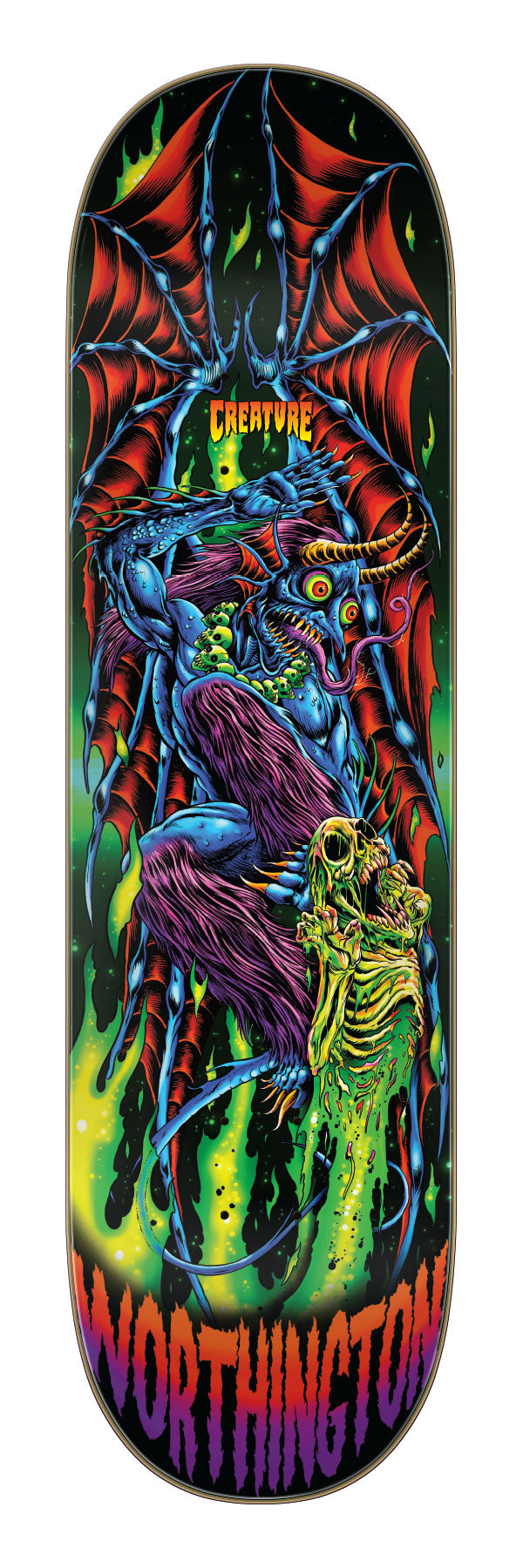 8.6in Worthington Skullburn Creature VX Skateboard Deck