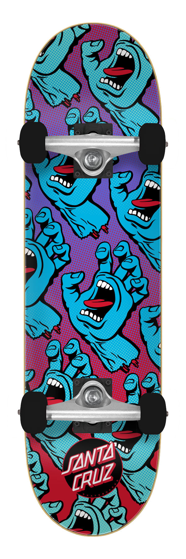 Gradient Hands Micro 7.50in x 28.25in Santa Cruz Skateboard Complete