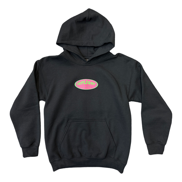 80s Retro Classic Oval Youth Hoodie - Black