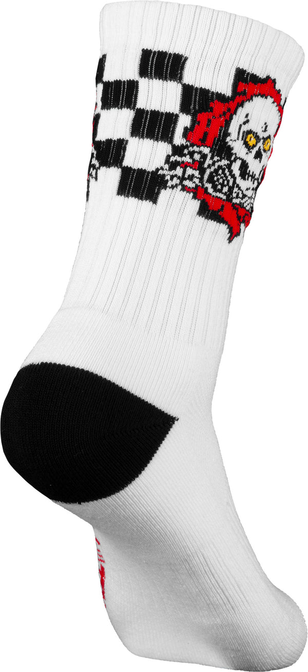 Ripper Cotton Socks Checker Stripes Red/Black