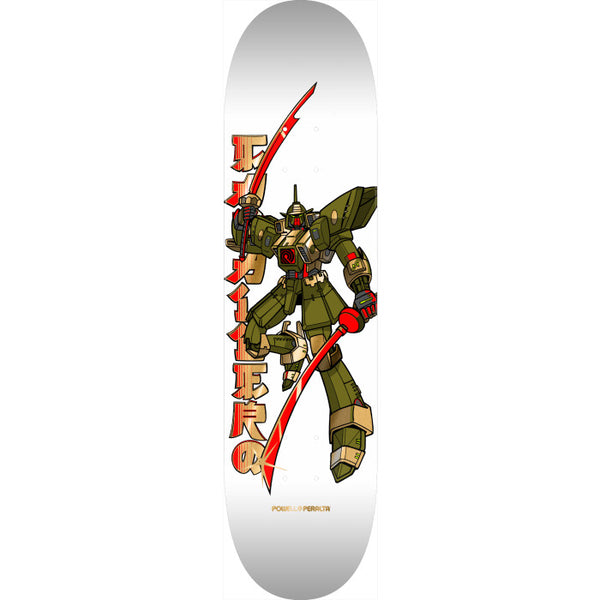 Powell Peralta Steve Caballero Gundam Skateboard Deck White / Gold Foil - Shape 243 - K20 8.25 X 31.95
