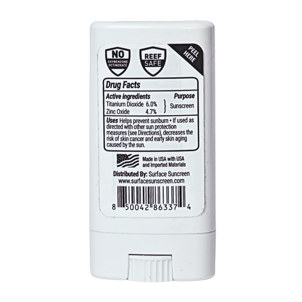 Surface SPF 60 Mineral Face Stick (WHITE) .5 oz