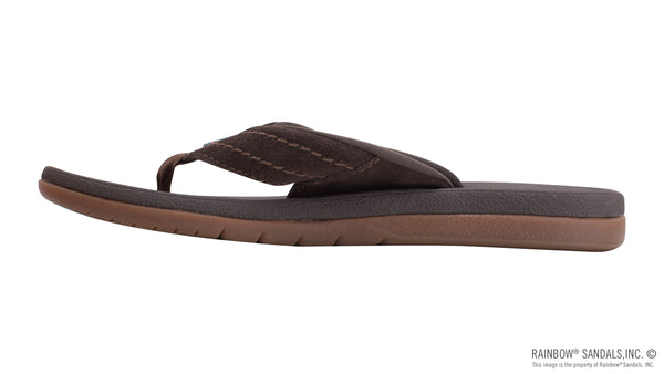 East Cape - Molded Rubber with Natural Suede Strap - Dark Brown