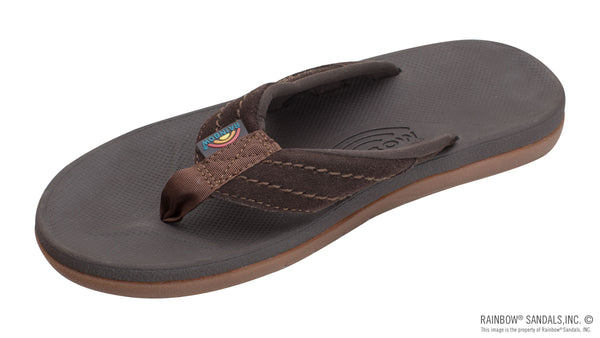 East Cape - Molded Rubber with Natural Suede Strap - Dark Brown