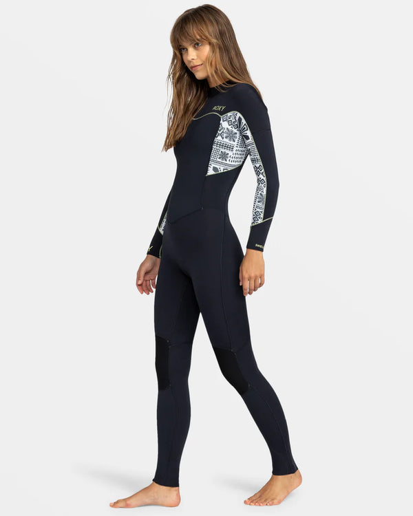 4/3mm Swell Series Back Zip Wetsuit - EGRET MO ROCKIN VIBES