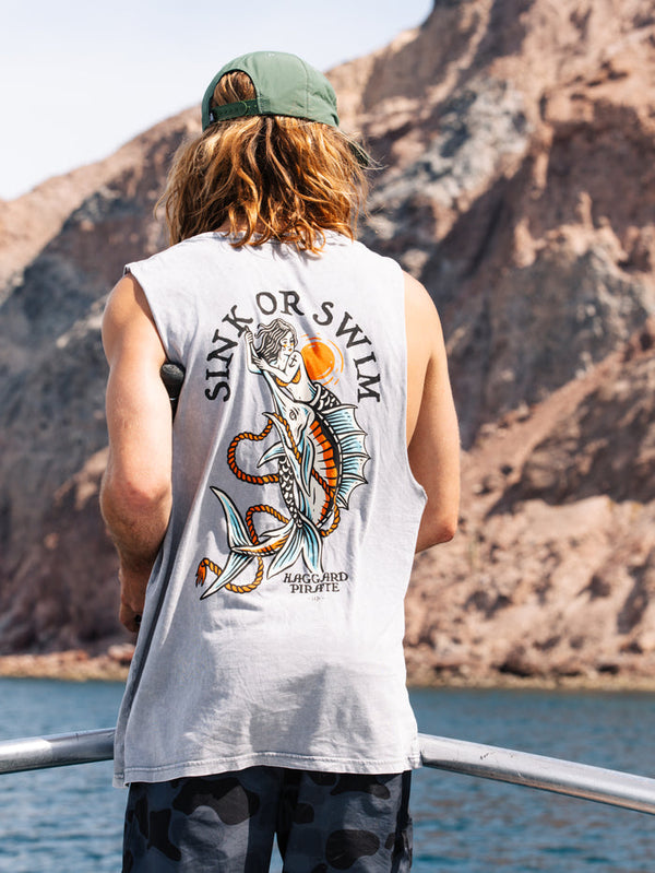 Sink or Swim Cutoff - Ash Stone Grey