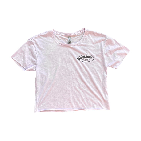 Women's Hibiscus Cropped Tee - Lavender