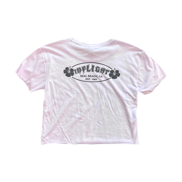 Women's Hibiscus Cropped Tee - Lavender