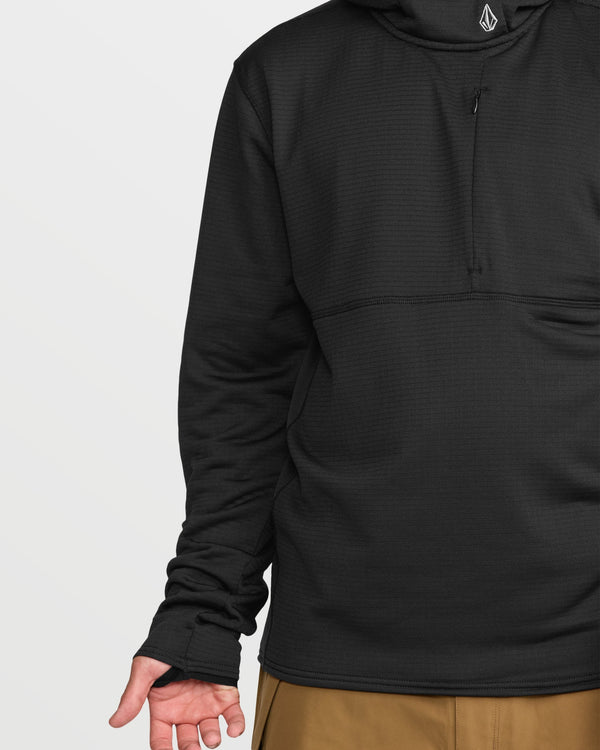 Men's Gridlock Hooded Fleece Pullover - Black