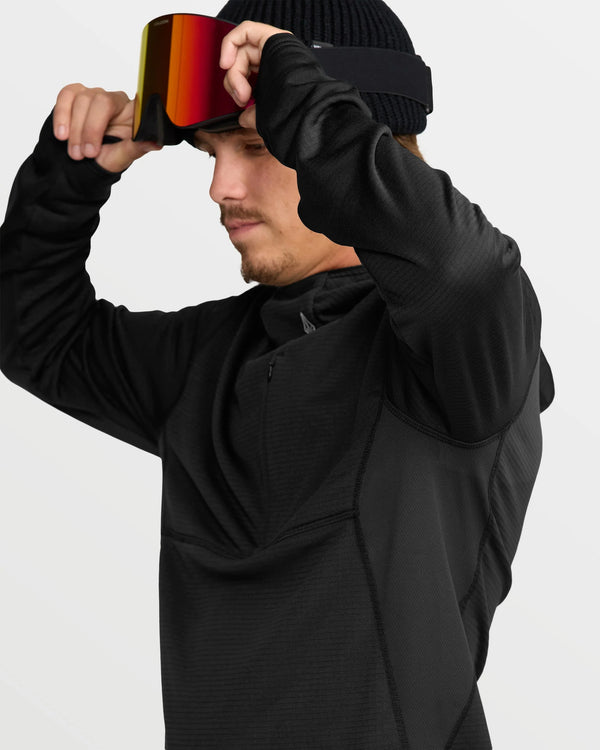 Men's Gridlock Hooded Fleece Pullover - Black