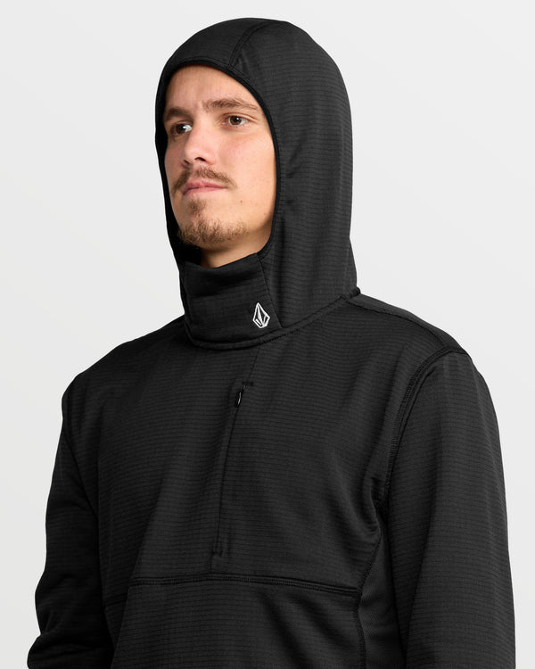 Men's Gridlock Hooded Fleece Pullover - Black