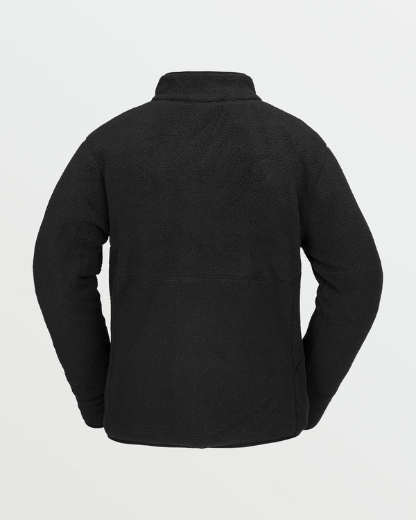 MENS FLEECER FULL ZIP UP FLEECE - BLACK