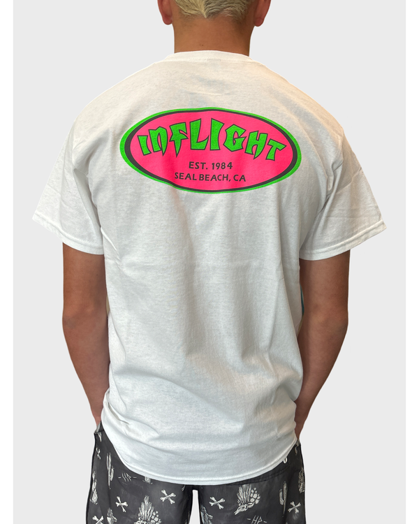 80'S RETRO OVAL TEE - WHITE