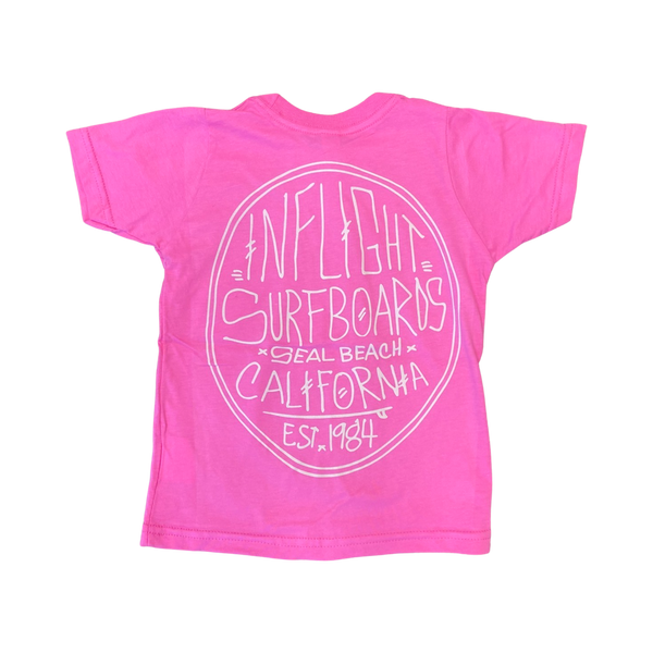 CHICKEN SCRATCH TODDLER TEE - HOT PINK