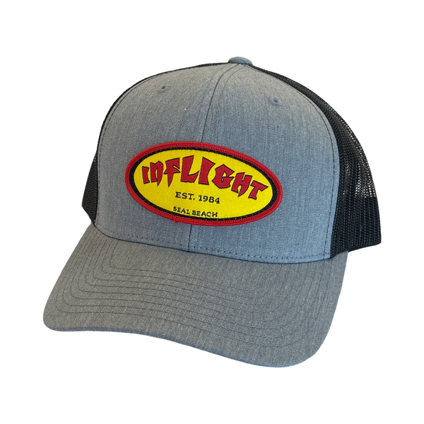 Classic Oval Snapback - Heather/Black Mesh