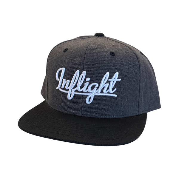 Script Snapback - Grey/Black