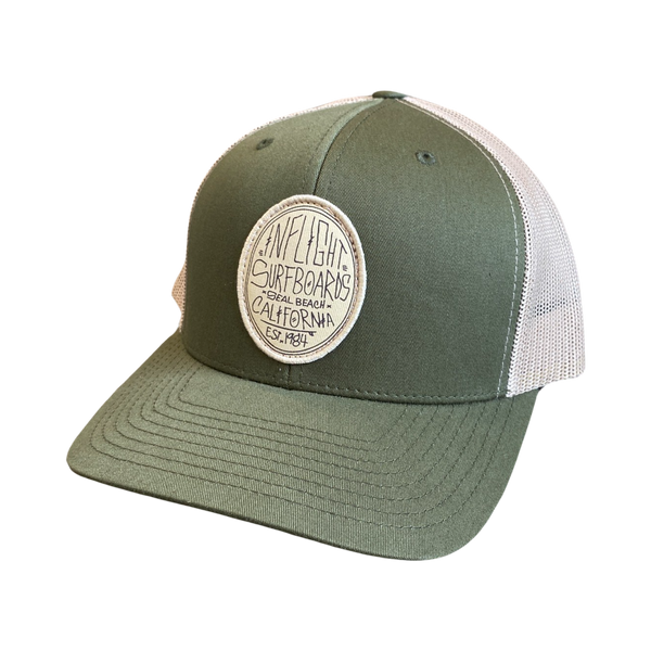 Chicken Scratch Retro Trucker - Army