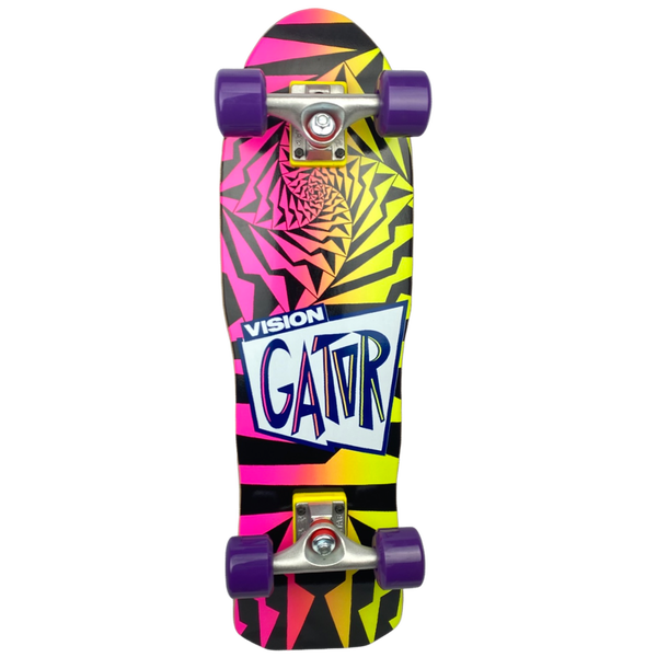 Vision Gator II Mini Cruiser Complete Black Fade - 8"x28.75"