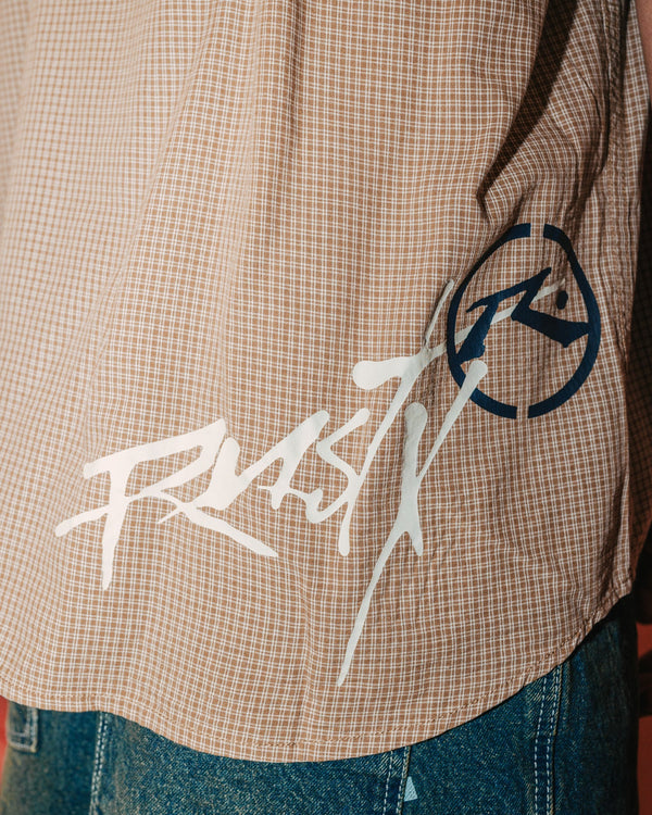 Hoodus Check Short Sleeve Shirt - Tobacco