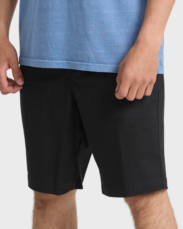 Union Stretch 20" Chino Hybrid Shorts - Black