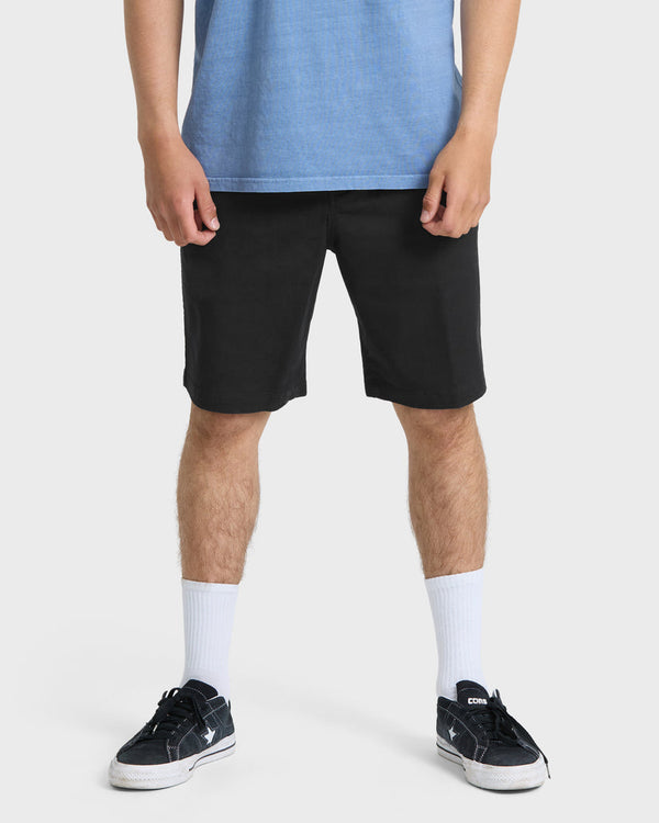 Union Stretch 20" Chino Hybrid Shorts - Black
