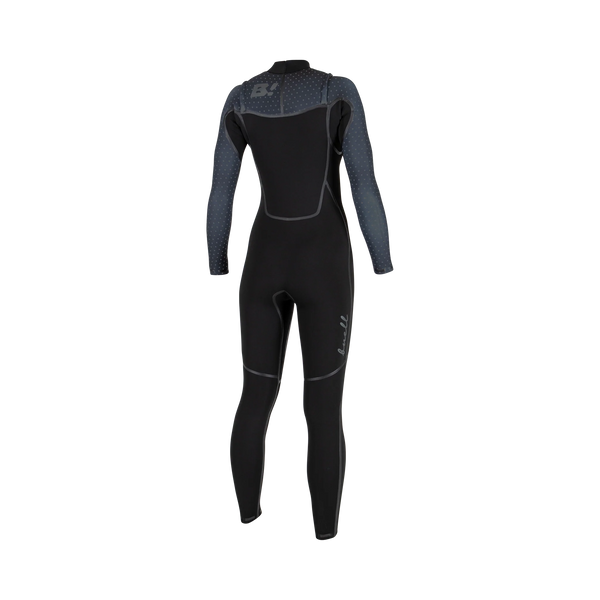 RB1 Accelerator 4/3 Fullsuit Women's- Black/Grey Dots