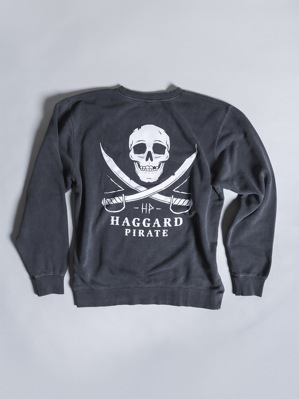 Skulled Crewneck - Washed black