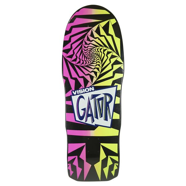 VISION GATOR II MODERN CONCAVE DECK - BLACK/PINK YELLOW FADE