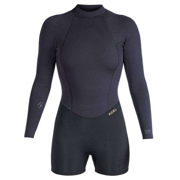 Women's Comp+ L/S Back Zip Boy Cut Springsuit 2/1.5mm