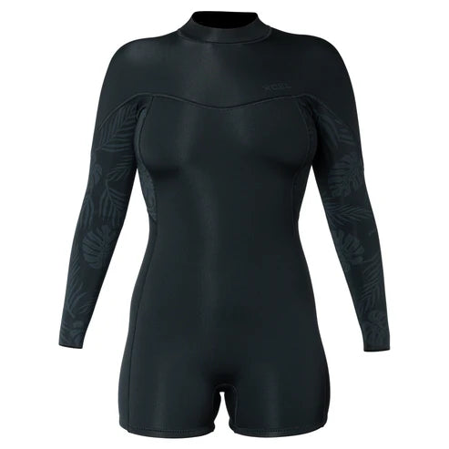 Women's Axis Long Sleeve Back Zip Boy Short Spring Wetsuit 2mm