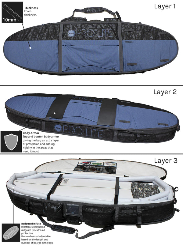 Armored Coffin Surfboard Travel Bag Double/Triple (2-3 Boards)