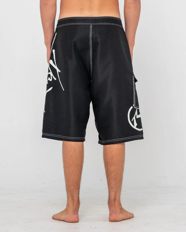 Hoodus Fixed Waist Boardshort - Black 2