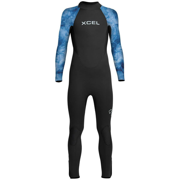 Axis Back Zip Fullsuit 3/2 - Black/Blue Tie Dye