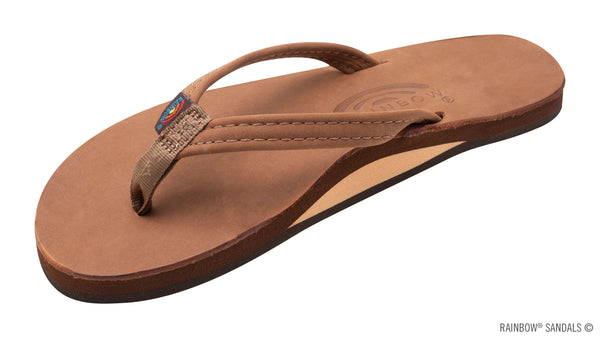 Womens Single Layer Premier Leather with Arch Support and a 1/2" Narrow Strap