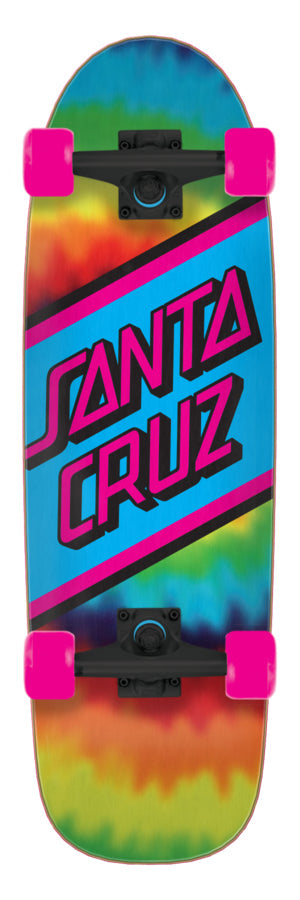 Rainbow Tie Dye Street Cruzer Santa Cruz Cruiser Skateboard