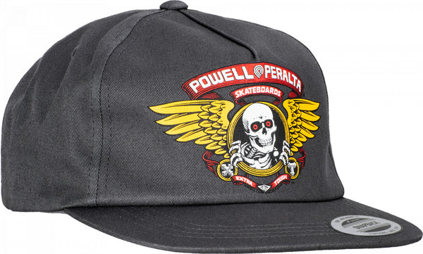 WINGED RIPPER SNAPBACK - CHARCOAL