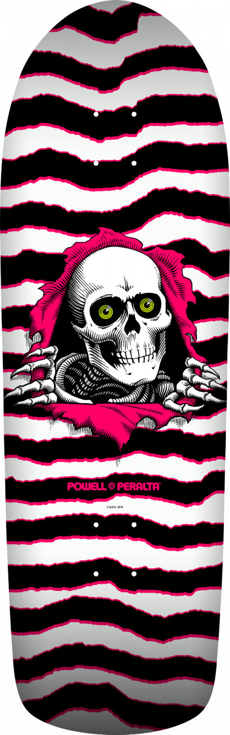 Powell Peralta Old School Ripper Deck - White/Pink
